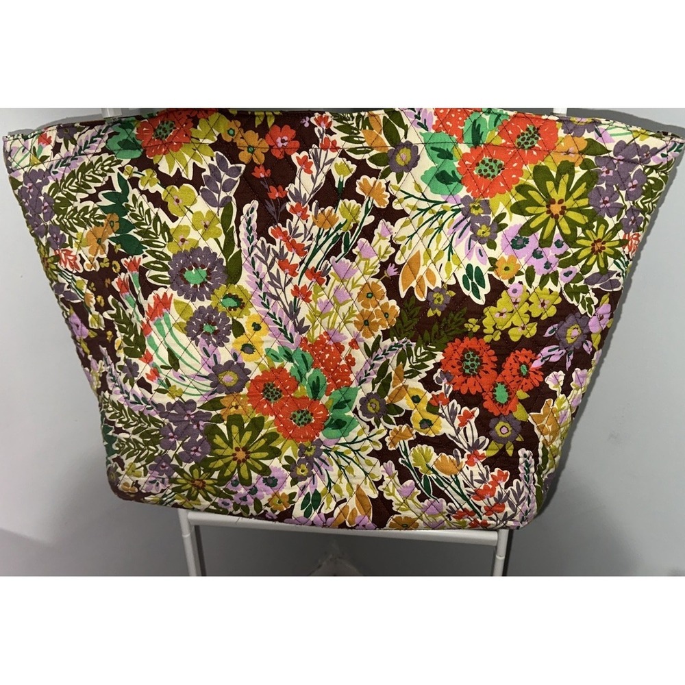 Vera Bradley Large Tote/Travel Bag Evening Garden Floral  22"x 15" X 6"